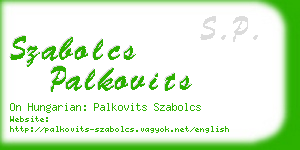 szabolcs palkovits business card